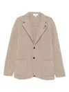 Lardini Patch-pockets Buttoned Blazer In Neutral