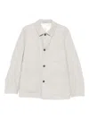 Lardini Wool And Cashmere-blend Overshirt In Gray