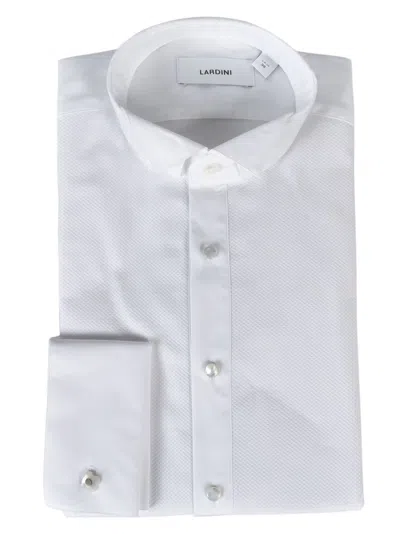 Lardini Patched Pocket Plain Shirt In Bianca