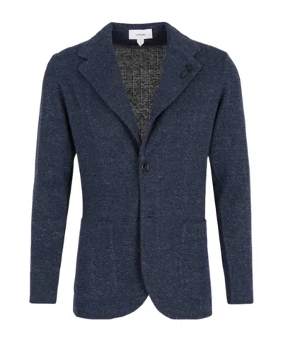 LARDINI PATCH-POCKET BLAZER