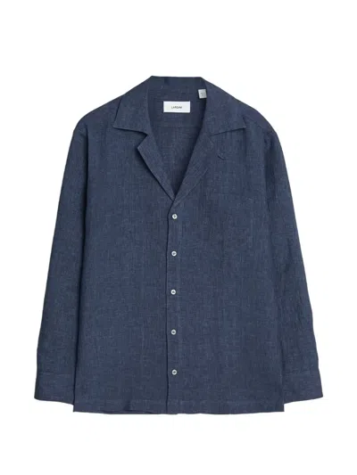 Lardini Patch-pocket Button-up Jacket In Blue