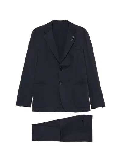 Lardini Patch-pocket Suit In Blue