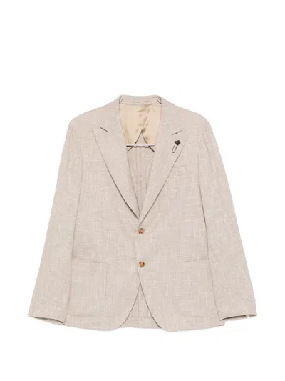 Lardini Patterned Jacket In Neutral