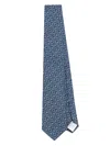 Lardini Patterned-jacquard Silk Tie In Blue