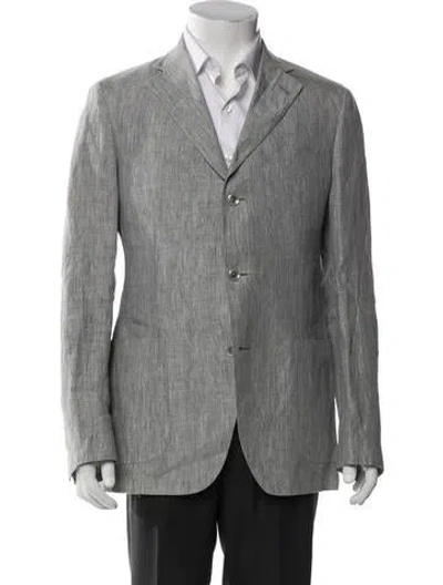 Pre-owned Lardini Peacoat In Gray