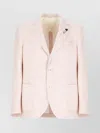 Lardini Peak Lapel Blazer Buttoned Cuffs In Pink