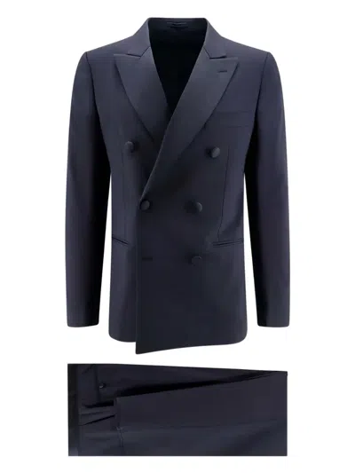 Lardini Peak-lapel Suit In Blue