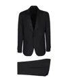 Lardini Blue Single-breasted Suit With Peak Revers In Black