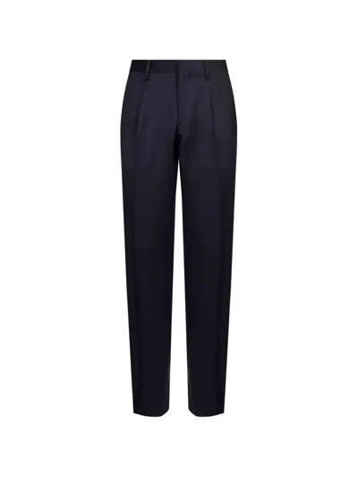Lardini Peaked-lapel Double-breasted Suit In Blue