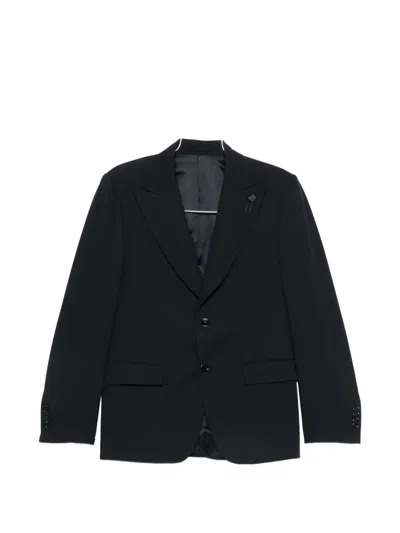 Lardini Peak-lapel Blazer In Blue