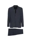 Lardini Wool Suit Notch Lapel Structured Tailoring In Blue