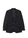 Lardini Peak-lapels Button-up Jacket In Blue