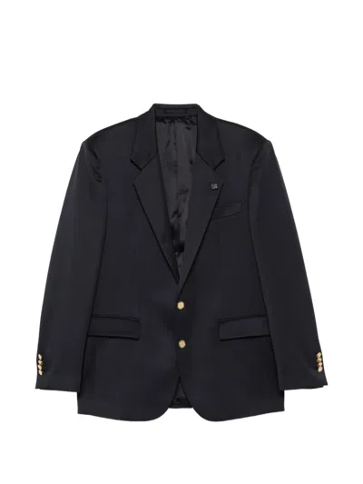 LARDINI PEAK-LAPELS BUTTON-UP JACKET