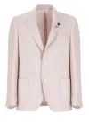 Lardini Pink Wool Blend Jacket In Neutrals