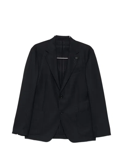 Lardini Pin-lapel Blazer In Blue