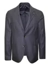 Lardini Pinstripe-pattern Blazer In Gray