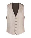 Lardini Pinstripe-pattern Single-breasted Vest In Nude