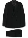 Lardini Pinstriped Suit In Black