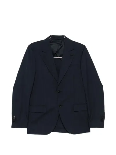 Lardini Pinstripe Suit In Blue