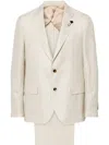 Lardini Pinstriped Lightweight-wool Suit In 中性色
