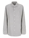 Lardini Pinstriped Shirt In Gray