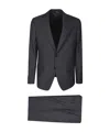 Lardini Pinstriped Single-breasted Suit In Black