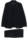 Lardini Pinstriped Suit In Blue