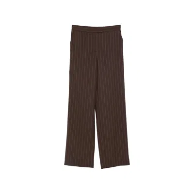 Lardini Pinstriped Tailored Trousers In Brown