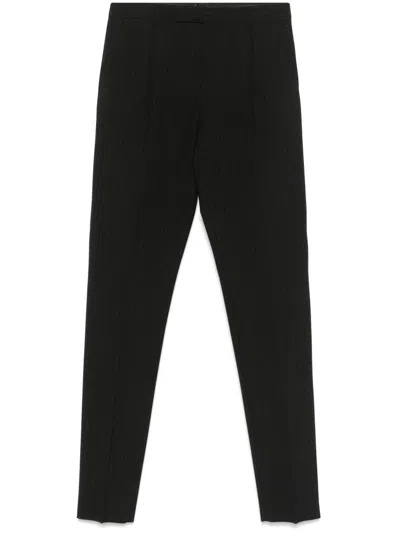 Lardini Pinstriped Trousers In Black