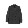 Lardini Pinstripe-pattern Double-breasted Blazer In Grey