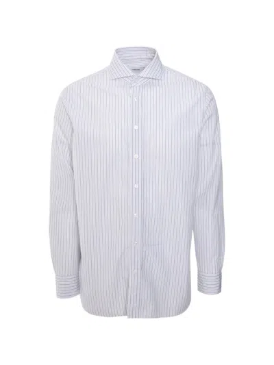 Lardini Pinstripe-pattern Shirt In White