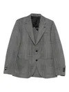 Lardini Plaid-pattern Blazer In Gray
