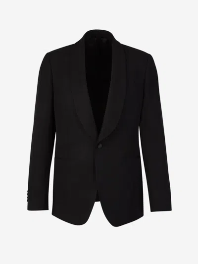 Lardini Plain Viscose Blazer In Black