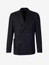 Lardini Plain Wool Blazer In Black