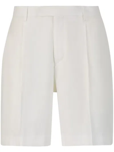 Lardini Pleat-detail Shorts In White
