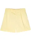 Lardini Pleat-detailing Bermuda Shorts In 黄色