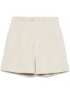 Lardini Pleat-detailing Shorts In Neutrals