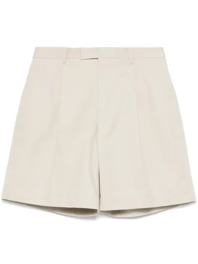 Lardini Pleat-detailing Shorts In Neutrals