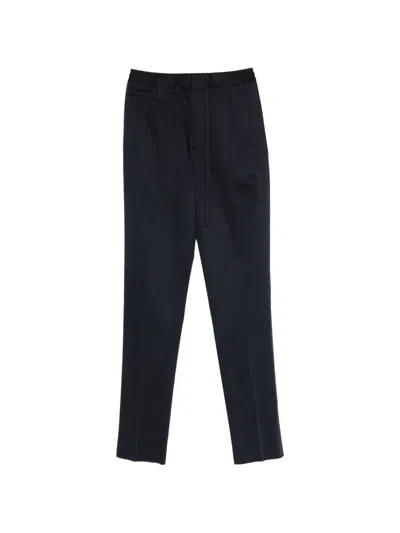 Lardini Pleated Drawstring Trousers In Black