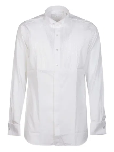 Lardini Pleated-front Shirt In White