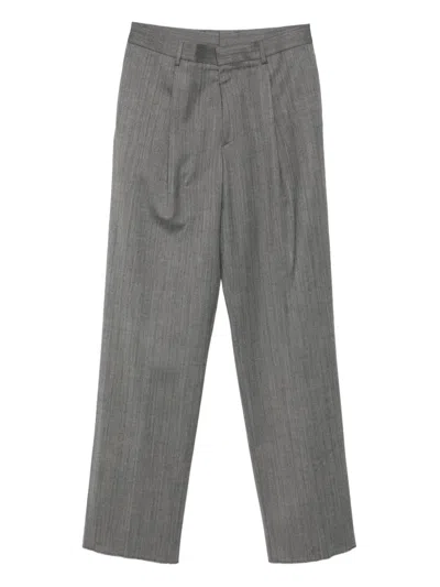 Lardini Pleated-front Trousers In Gray