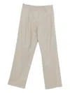 Lardini Pleated-front Trousers In Neutral