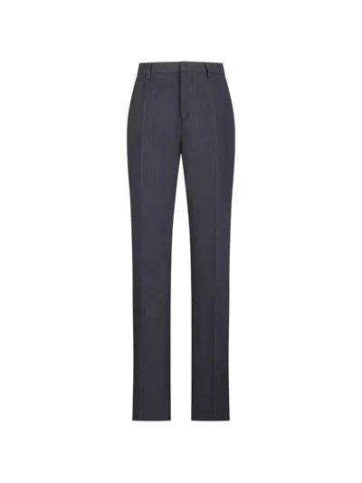 Lardini Pleated Regular Trousers In Blue