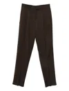 Lardini Pleated Straight-leg Trousers In Brown
