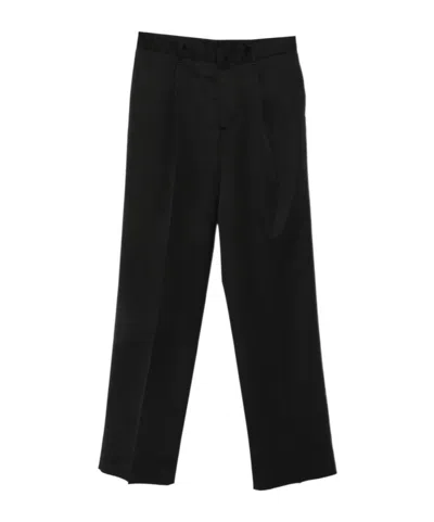 Lardini Pleated Tailored Trousers In Black