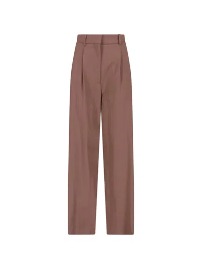 Lardini Pleated Tailored Trousers In Brown