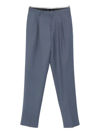 Lardini Pleated Trousers In Blue
