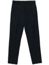 Lardini Pleated Virgin-wool Trousers In Blue