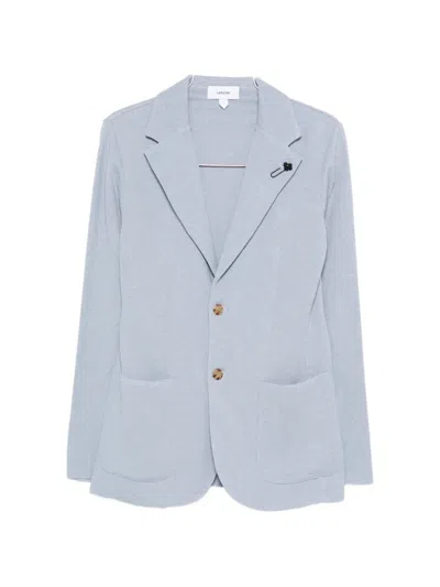 Lardini Pocket Pin Blazer In Blue