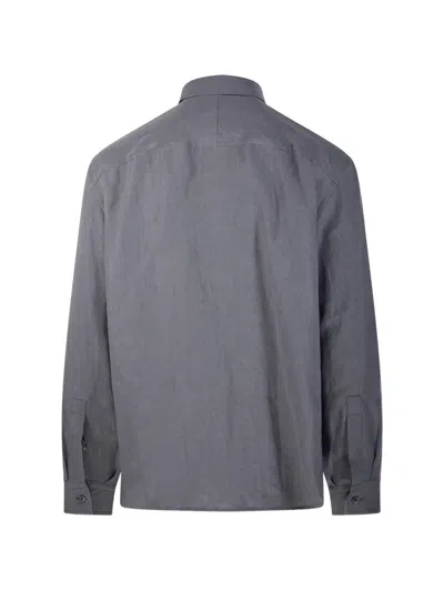 Lardini Pocket Shirt In Gray